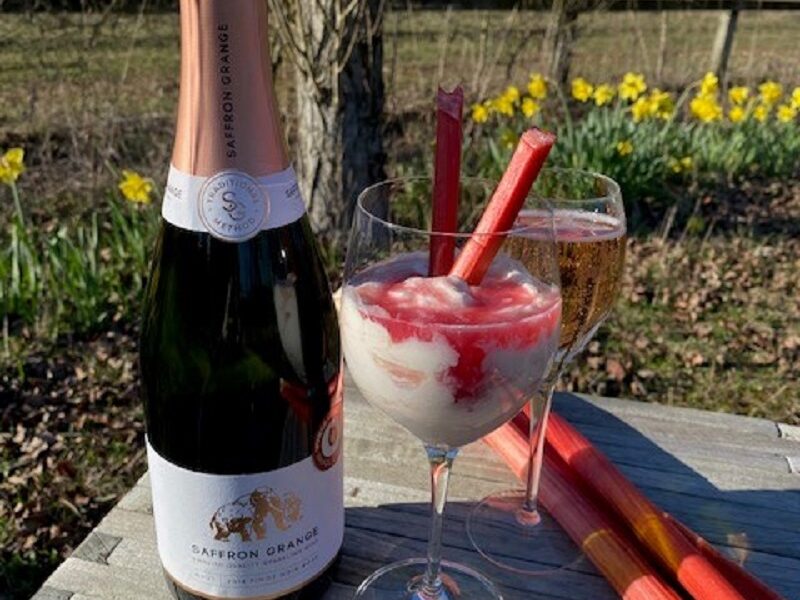 March Food Pairing: Rhubarb Fool and Pinot Noir Cuvée Rosé